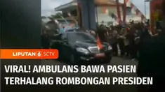 Yang sedang viral di media sosial, sebuah mobil ambulans yang membawa pasien sakit terhalang rombongan Presiden di Kota Waringin Timur, Kalimantan Tengah.