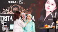 Graduation Makeup dari Fauzia Hanum di wajah Nabila Ishma. [Fimela/Budy Santoso]