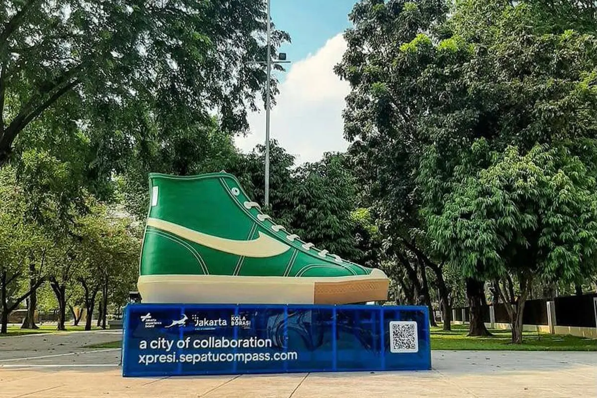 Pemprov DKI Pasang Tugu Sepatu untuk Mempercantik Jakarta