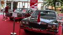 Salah satu mobil kepresidenan yang dipamerkan di Gedung Sarinah, Jakarta Pusat, Kamis (18/8/2022). Pameran dalam rangka Hari Ulang Tahun ke-77 Kemerdekaan Republik Indonesia ini digelar hingga 22 Agustus mendatang dan memamerkan mobil kepresidenan dari Era Presiden Soekarno hingga Presiden Joko Widodo. (Liputan6.com/Johan Tallo)