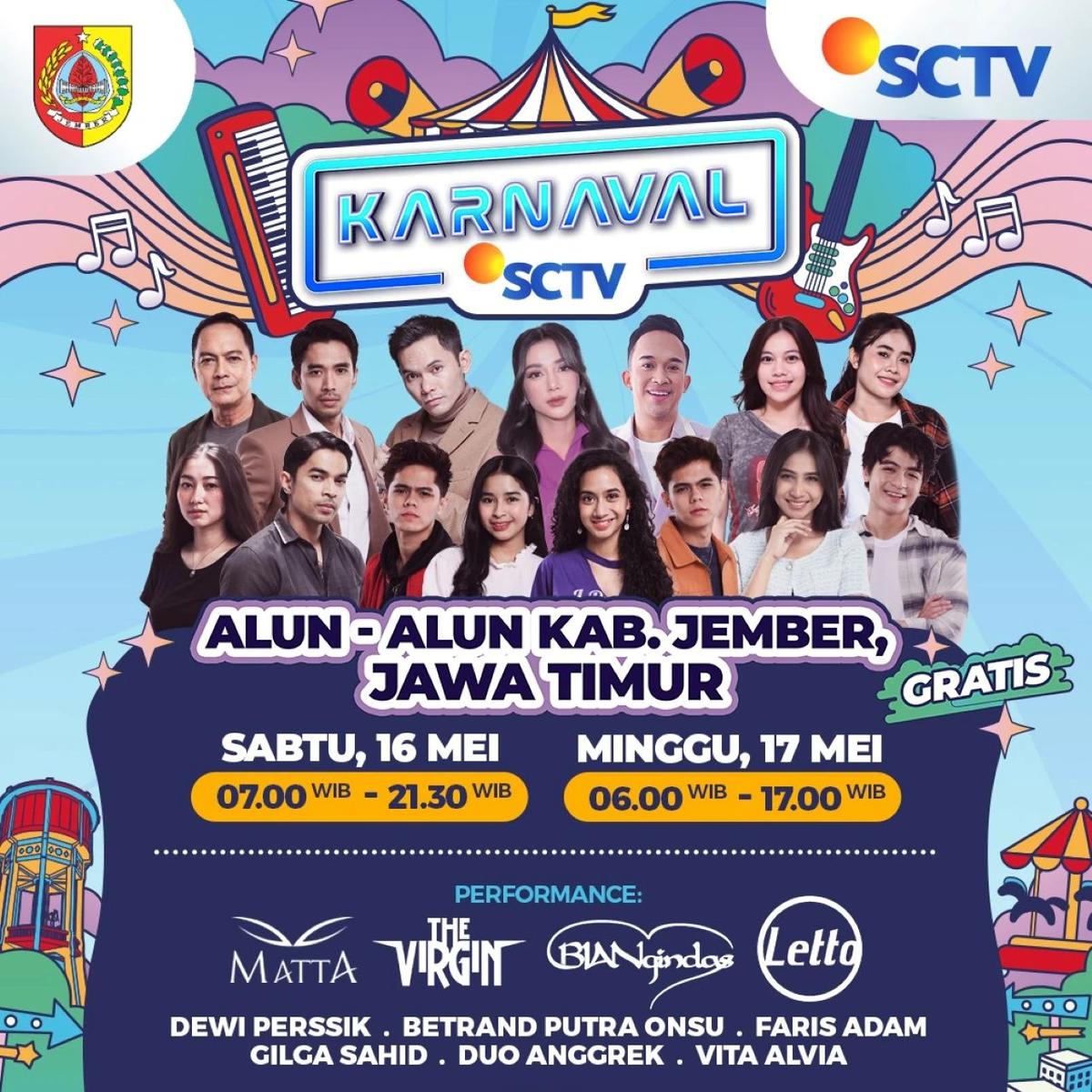 Karnaval SCTV Meriahkan Jember, Hadirkan Deretan Artis hingga Hiburan Gratis untuk Warga