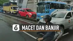 Sebuah video memperlihatkan bus TransJakarta terhenti karena ada banyak kendaraan umum yang melawan arus dan masuk ke dalam jalur TransJakarta. Hal tersebut dikarenakan banjir dan macet yang melanda Jakarta.