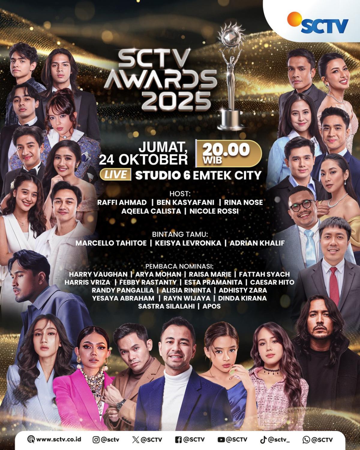 "SCTV AWARDS 2025" Kembali Digelar, Persaingan Ketat Warnai Deretan Nominasi