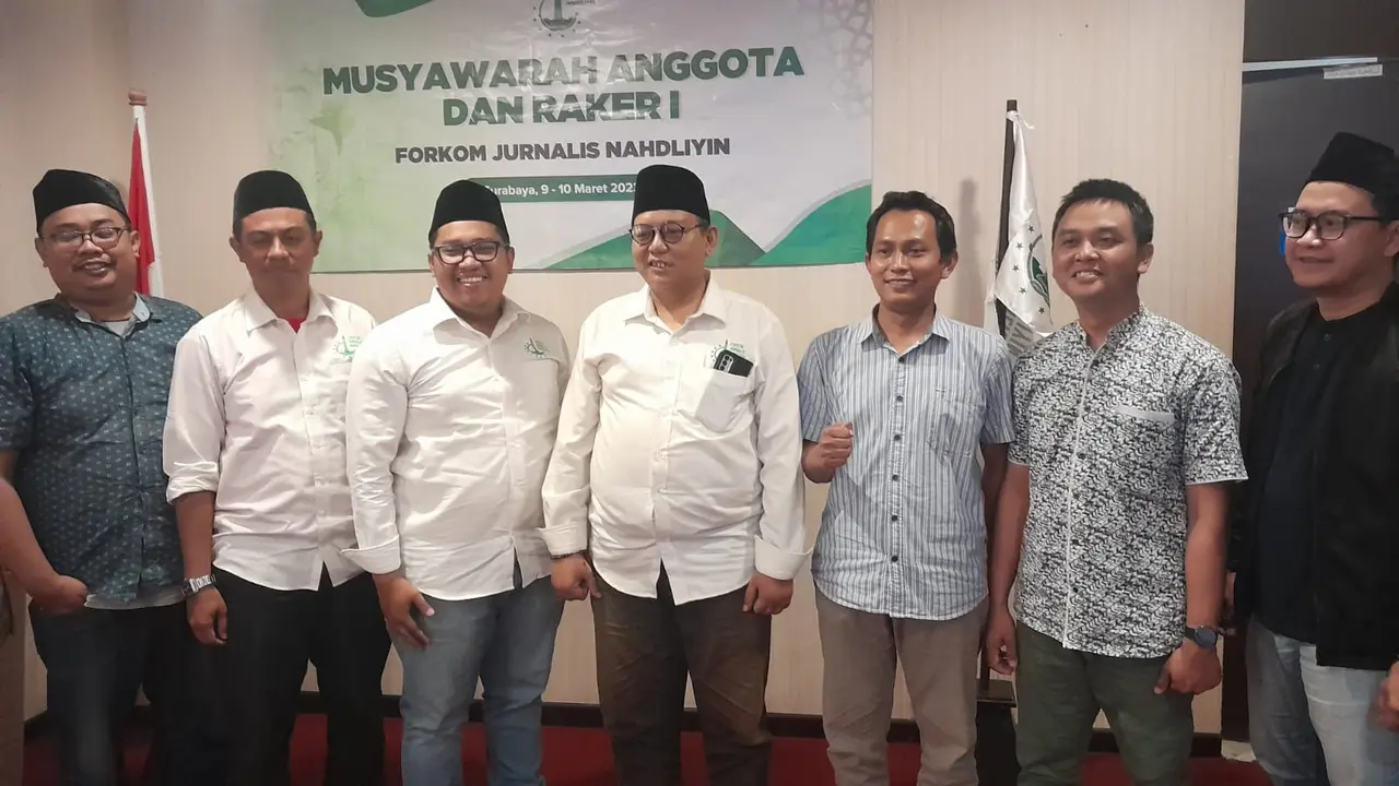Pengurus Forkom Jurnalis Nahdliyin menggelar Musyawarah Anggota dan Rapat Kerja di Surabaya 9 - 10 Maret 2023. (Istimewa)