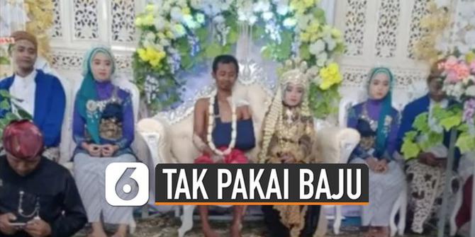 VIDEO: Viral! Pengantin Pria Tidak Memakai Baju Saat Resepsi Pernikahan