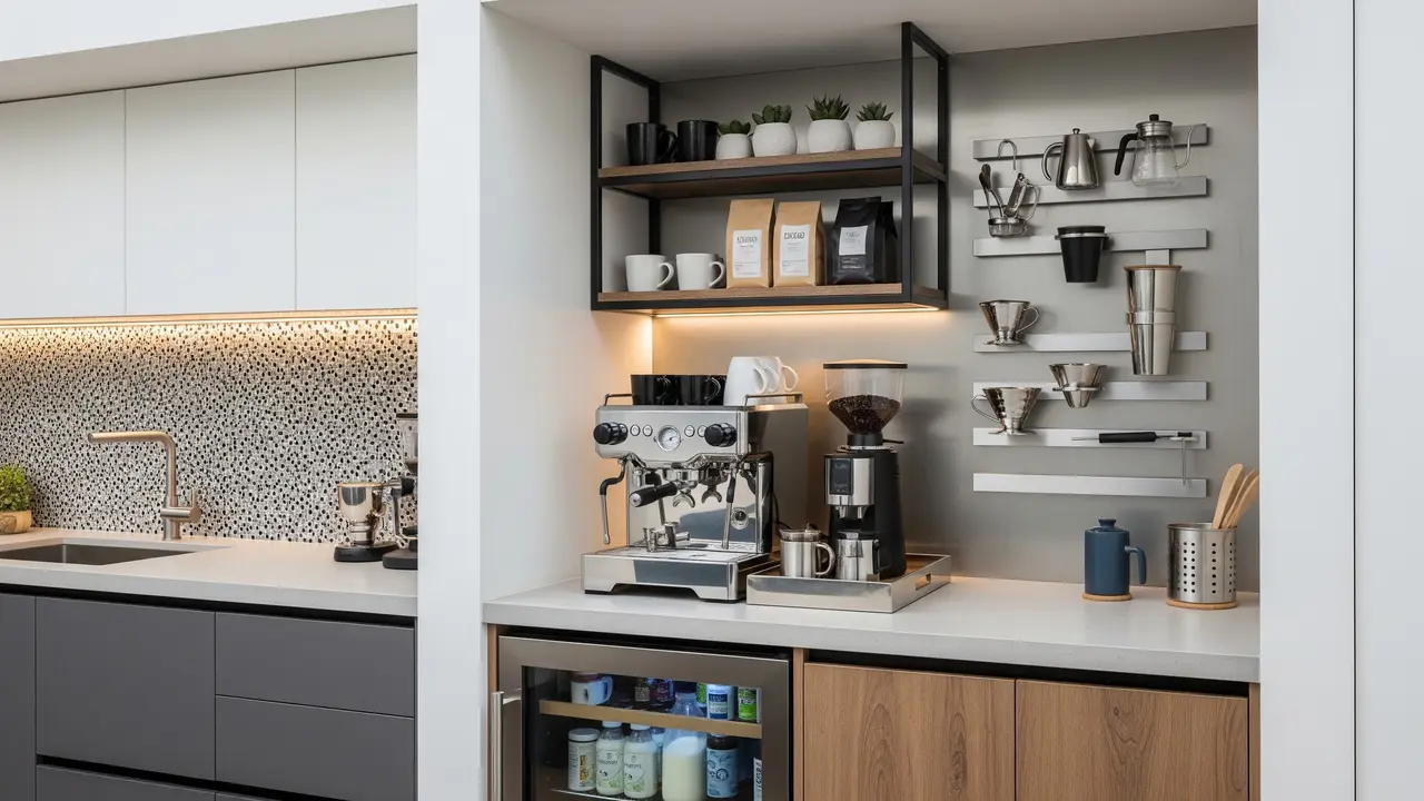 Model Dapur dengan Area Khusus Membuat Kopi