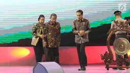 Presiden Joko Widodo (Jokowi) memberikan sambutan saat membuka  Indonesia Business and Development Expo (IBD Expo) di Jakarta Convention Center, Rabu (20/9). IBD Expo membahas perkembangan ekonomi digital. (Liputan6.com/Angga Yuniar)