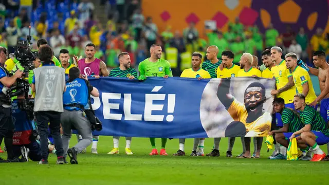 Neymar Cs Bentangkan Spanduk Pele Usai Depak Korea Selatan dari Piala Dunia 2022
