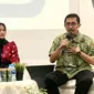 Pakar ilmu dan teknologi pangan Institut Pertanian Bogor (IPB) Prof. Purwiyatno Hariyadi dan Corporate Nutritionist Nestle Indonesia Eka Herdiana soal pengolahan susu cair menjadi bubuk, Karawang (19/6/2023) Foto: Liputan6.com/Ade Nasihudin.