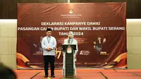 Hadiri Deklarasi Damai KPU, Ratu Zakiyah: Mari Jalankan Pilbup Serang dengan Damai