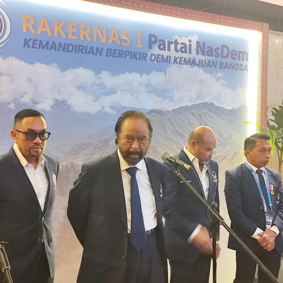 Surya Paloh di Rakernas NasDem di Makassar