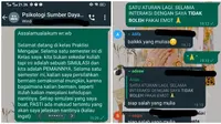 Chat Dosen ke Mahasiswa saat Berikan Aturan Kelas Baru Ini Kocak, Bikin Geleng Kepala (sumber: TikTok/@silvandrie)