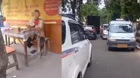 Sopir angkot makan di warung (Instagram/@fakta.indo)