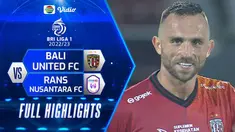 Berita video highlights BRI Liga 1 2022/2023, pertandingan Bali United melawan RANS Nusantara FC pada Kamis (4/8/2022) malam.
