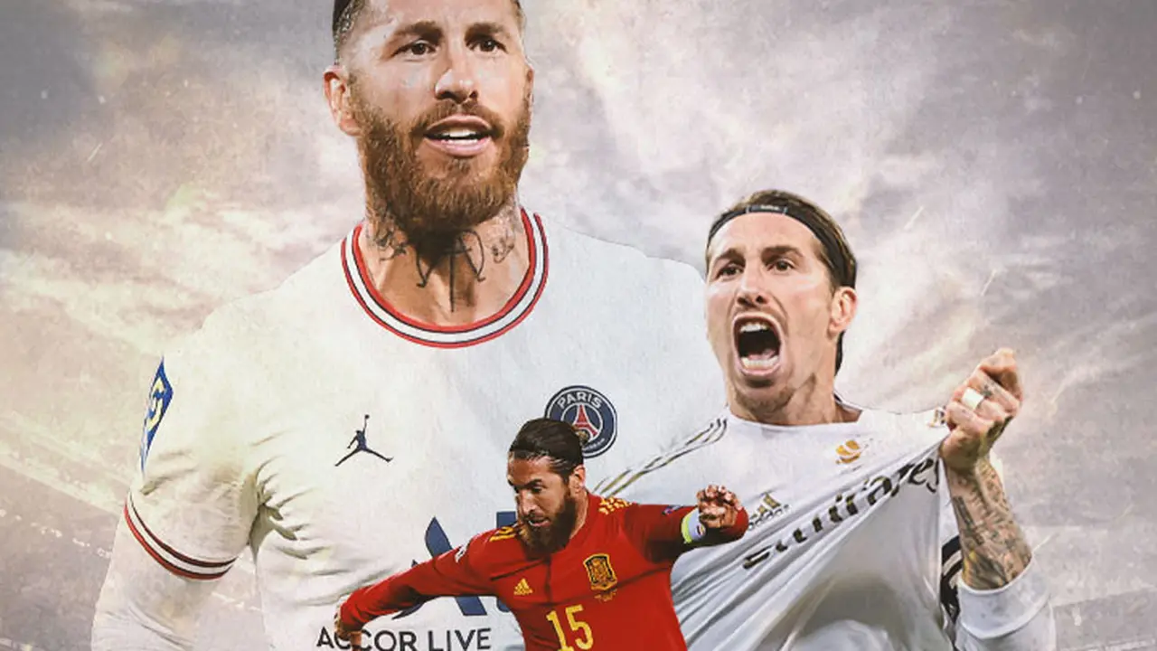 Ilustrasi - Sergio Ramos Real Madrid, PSG dan Spanyol