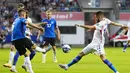 Dengan kemenangan 3-0 ini, Belgia rupanya belum bisa menggeser Austria yang berada di puncak klasemen. (AP Photo/Pavel Golovkin)