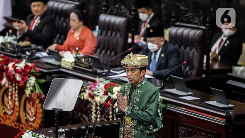 Momen Jokowi Hadiri Sidang Tahunan MPR 2022