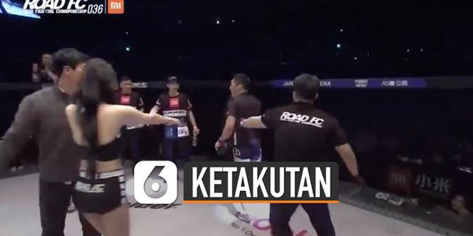 VIDEO: Menang, Atlet MMA Malah Lari Ketakutan Didekati Ring Girls