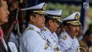 Kepala Staf Angkatan Laut (Kasal) Laksamana TNI Ade Supandi saat menghadiri upacara peresmian armada baru KRI Kurau 856 di Dermaga Pelabuhan Sunda Kelapa, Jakarta, Kamis (6/7). (Liputan6.com/Faizal Fanani)