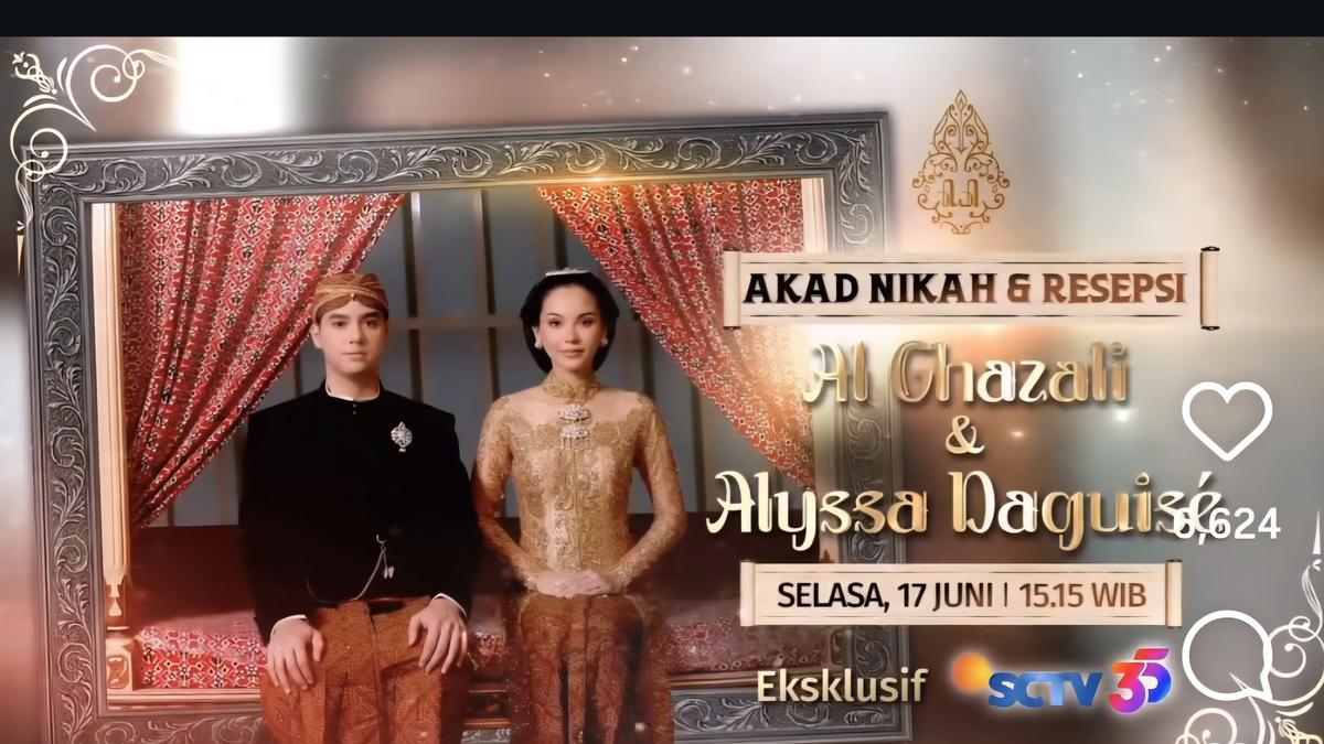 Akad Nikah Al Ghazali - Alyssa Daguise Digelar Privat Hari Ini, Tayang Eksklusif di SCTV Selasa 17 Juni 2025