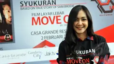 Richa Novischa saat menghadiri acara syukuran film "Move On" di Casa Grande Kota Kasablanka, Jakarta, Senin (2/2/2015). (Liputan6.com/Panji Diksana) 