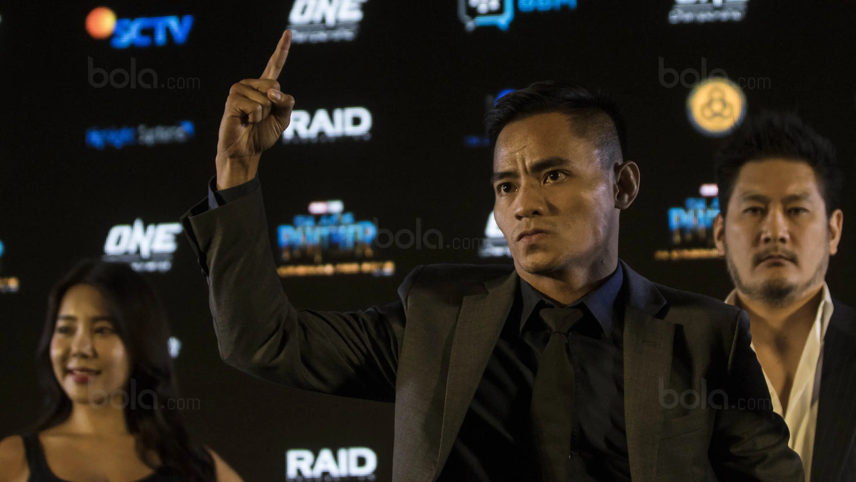 Atlet MMA asal Indonesia, Stefer Rahardian, saat jumpa pers jelang laga One Championship di Ballroom Hotel Fairmont, Jakarta, Kamis (18/1/2018). One Championship akan menggelar laga bertajuk Kings of Courage. (Bola.com/Vitalis Yogi Trisna)