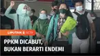 Pemerintah mencabut PPKM di seluruh wilayah Indonesia. Namun, hal ini tak membuat status pandemi berubah menjadi endemi, karena ketentuan perubahan status merupakan wewenang organisasi kesehatan dunia, WHO.