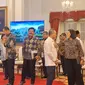 Kepala Staf Kepresidenan Moeldoko dan Ketua Umum Partai Demokrat sekaligus Menteri Agraria dan Tata Ruang/Badan Pertahanan Nasional (ATR/BPN), Agus Harimurti Yudhoyono (AHY). (Foto: Liputan6.com/Lizsa Egeham).