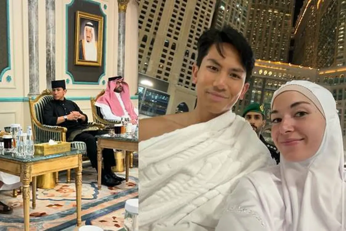 6 Potret Pangeran Mateen dan Anisha Rosnah Jalani Umrah Perdana