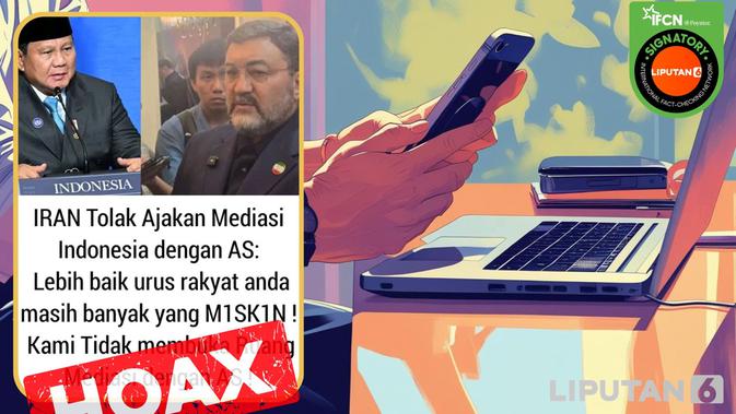 Ragam Hoaks Sasar Presiden Prabowo, dari Urusan MBG hingga Konflik Iran - Israel