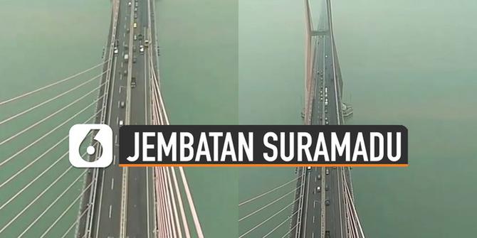 VIDEO: Ngeri, Video Jembatan Suramadu Tampak Dari Puncak Bentang Tengah Tertinggi