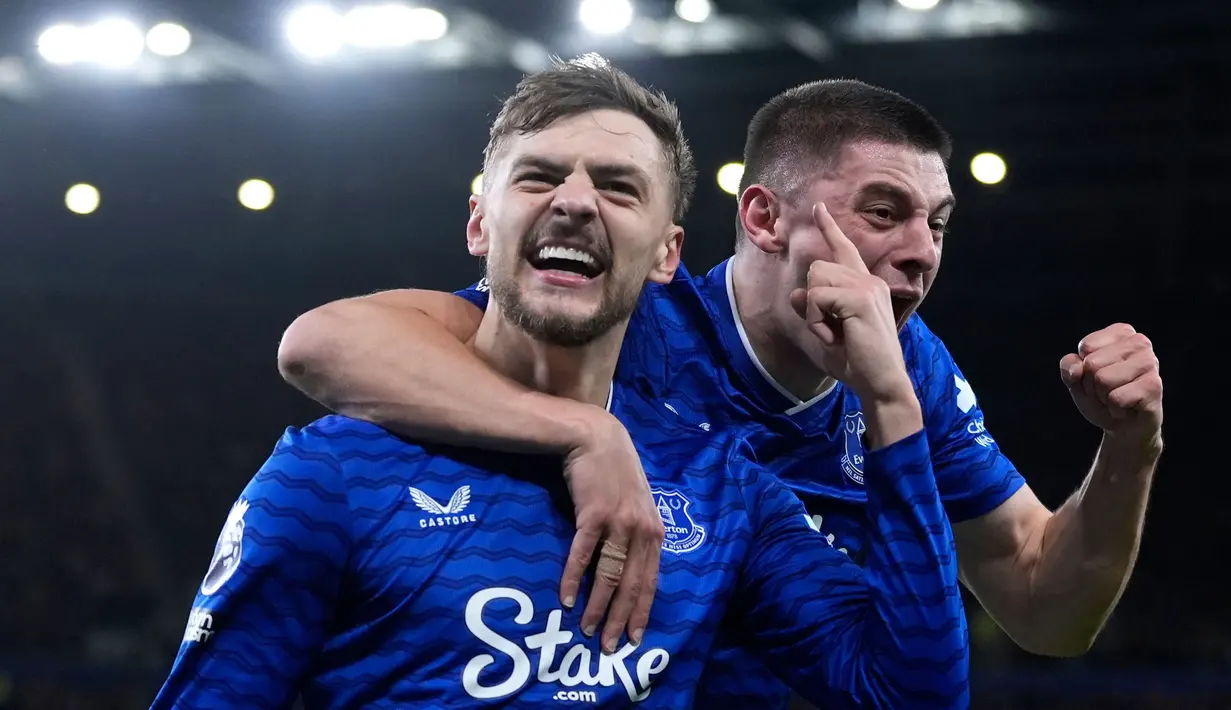 Everton berhasil melanjutkan tren positif dalam laga lanjutan Liga Inggris 2025/2026 saat menjamu Burnley di Hill Dickinson Stadium, Liverpool, Inggris, Selasa (03/03/2026). (AP Photo/PA/Peter Byrne)