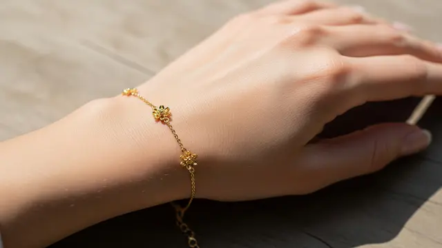 Model Gelang Emas Rantai Kombinasi Bunga Kecil/Gemini AI