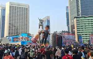 Ribuan Warga Tumpah Ruah di Bundaran HI Rayakan HUT Jakarta