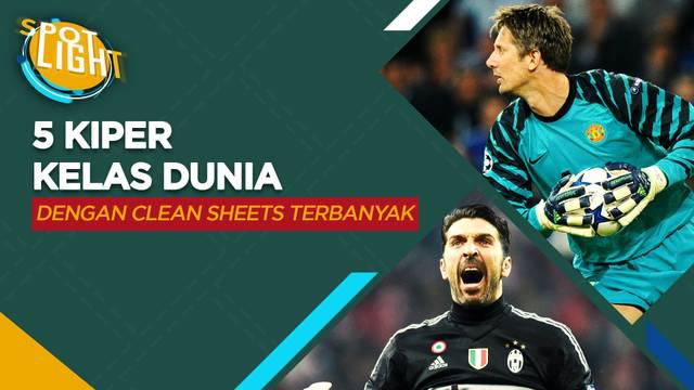 Berita video spotlight kali ini membahas tentang ini lima kiper dengan clean sheets terbanyak dalam sejarah, salah satunya ialah Gianluigi Buffon .