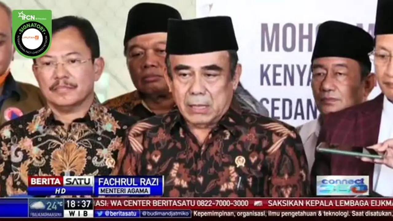 Gambar Tangkapan Layar Video Wawancara Menag Fachrul Razi