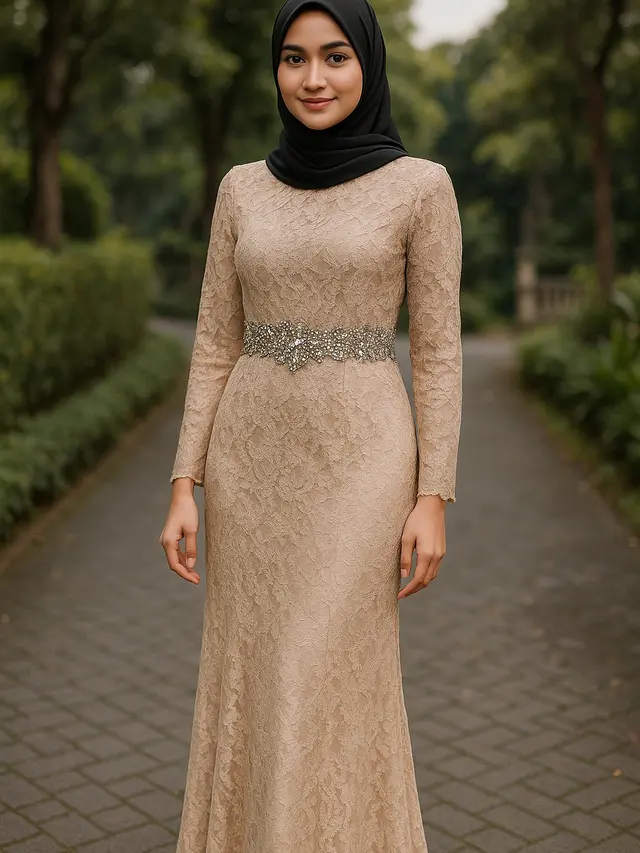 7 Model Gamis Payet Pinggang, Elegan dan Menawan untuk Acara Spesial