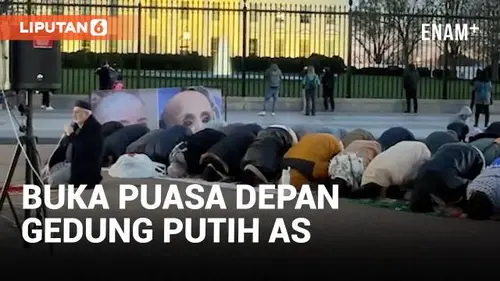 VIDEO: Iftar Solidaritas bagi Gaza di Depan Gedung Putih