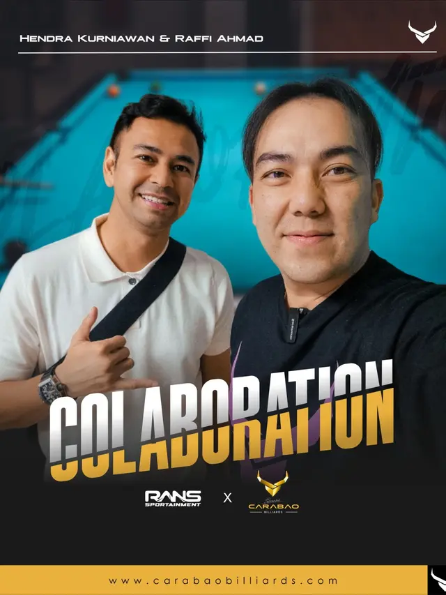 Raffi Ahmad dan Hendra Kurniawan dalam bidang olahraga biliar.