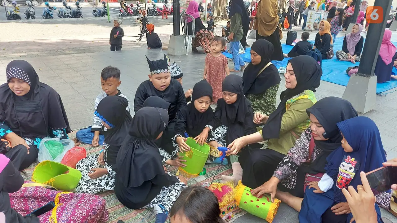 Serunya bocah- bocah PAUD Inklusif Cerdas Banyuwangi merayakan Hari Lahir Pancasila (Hermawan Arifianto/Lipuan6.com)