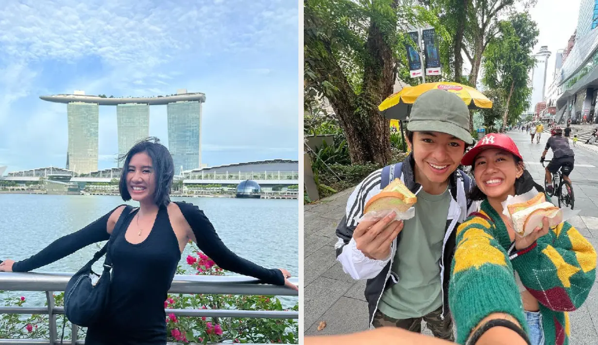 Rehat sejenak dari aktivitas di dunia seni peran, Shenina Cinnamon liburan ke Singapura bersama sang kekasih, Angga Yunanda. Ia pun berbagi keseruannya saat liburan dengan Angga dengan outfit yang fun. Seperti apa potretnya. (instagram/shenacinnamon)