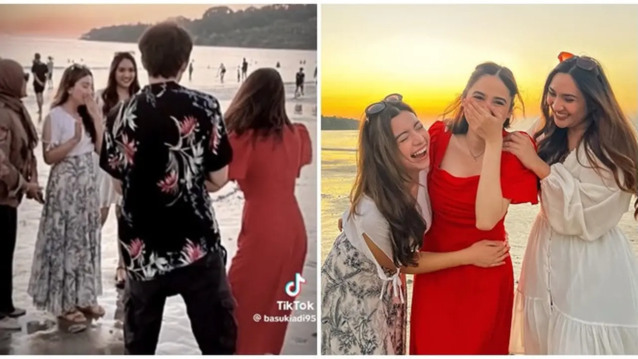6 Potret Syifa Hadju ketika di Bali Pakai Dress Merah, Dirumorkan Dilamar Rizky Nazar