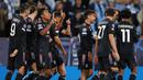 Gol keempat tak kunjung datang, alhasil skor 3-0 bertahan hingga akhir laga. Juventus sukses meraih poin tiga di matchday pertama grup H Liga Champions 2021/2022. (Foto: AFP/Jonathan Nackstrand)