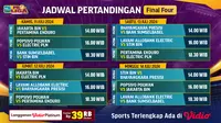 Jadwal Pertandingan PLN Mobile Proliga 2024 Final Four Putaran Kedua. (Sumber: Dok. Vidio.com)