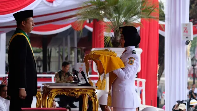 Gladi Resik Upacara HUT ke-74 RI di Istana Merdeka
