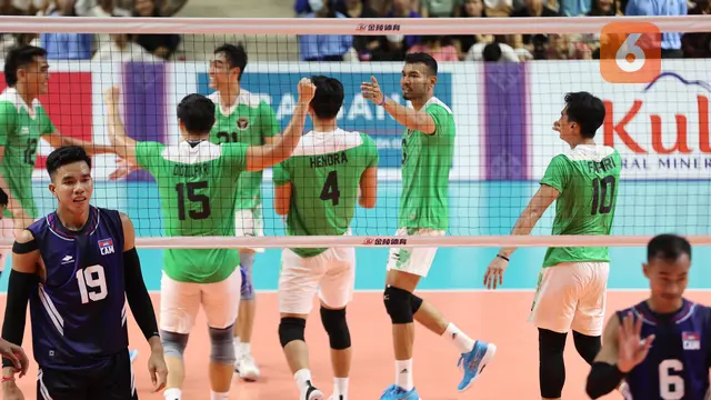 Foto: Belum Kehilangan Set, Tim Voli Putra Indonesia ke Semifinal SEA Games 2023 sebagai Juara Grup A setelah Pecundangi Kamboja