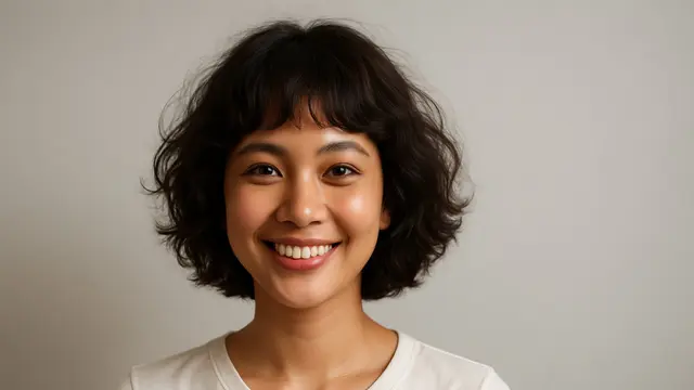 Potongan Rambut Pendek Keriting Mengembang/via AI