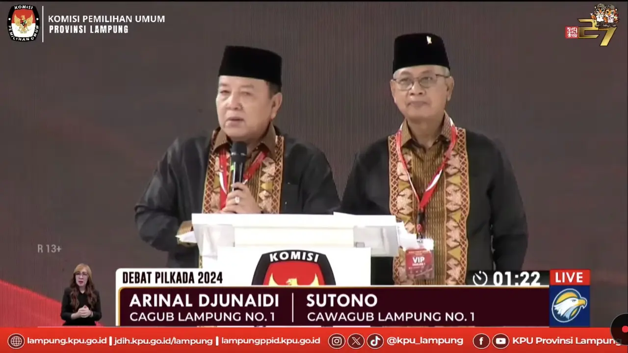 Debat Pilgub Lampung kedua yang diselenggarakan oleh KPU Lampung di Hotel Novotel, Bandar Lampung. Foto : (Istimewa).