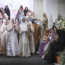 Peragaan koleksi busana Lebaran syar'i dari Si.Se.Sa di bilangan Jakarta Selatan, 16 Maret 2023. (dok. Si. Se.Sa)