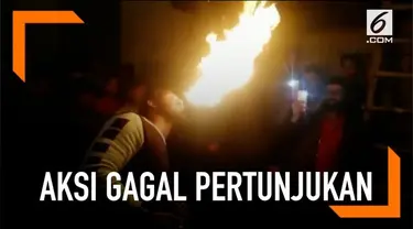 Insiden mengerikan mewarnai sebuah pesta pernikahan di India. Seorang pria mengalami luka bakar karena aksi pertunjukannya.